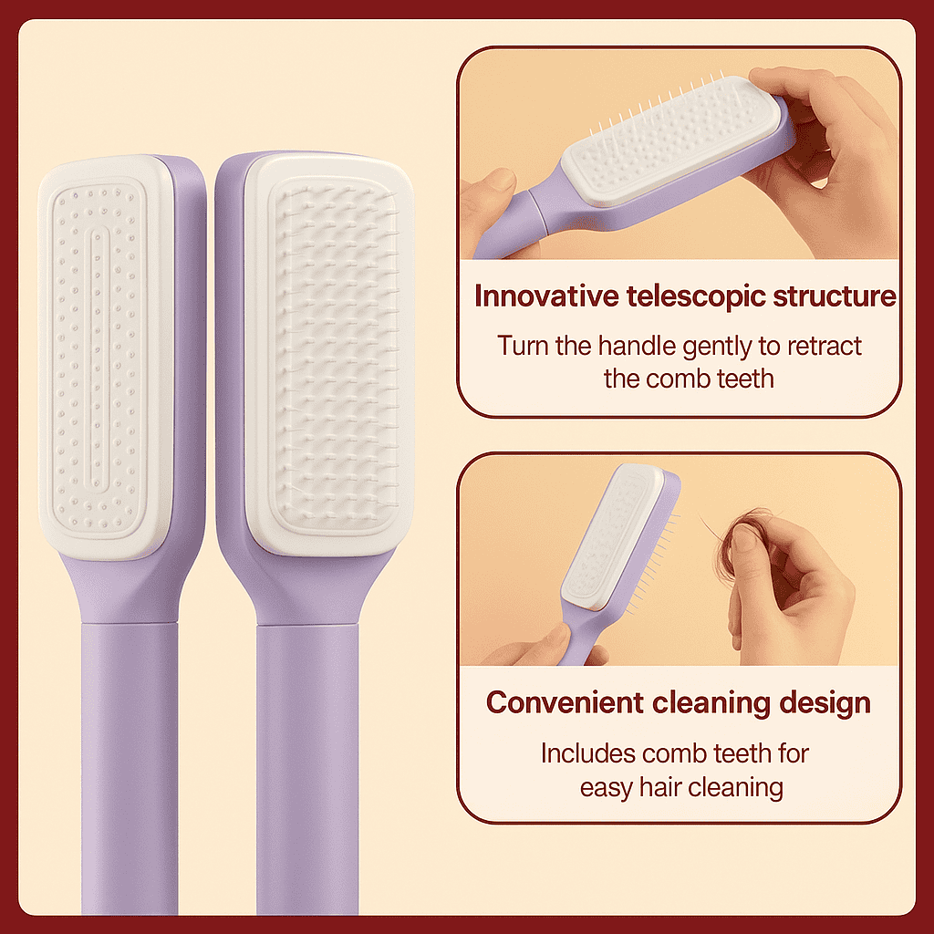 Scalp Pulse Self Cleaning Brush In Use